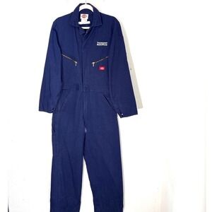 Dickies 38 Transoceanic Oil Rig Work Uniform Navy Blue Jumpsuit Coveralls